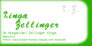 kinga zellinger business card